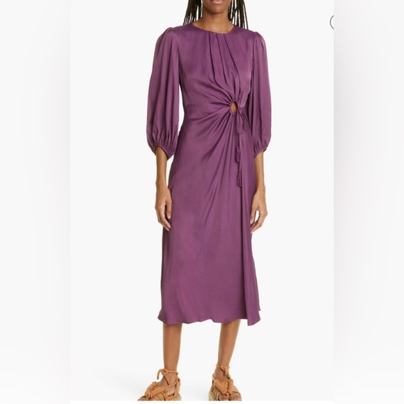 FARM RIO Front Circle Cut Out Midi Dress – PURPLE, XS, $315 - Picture 1 of 11